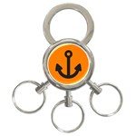 Anchor Keeper Sailing Boat 3-Ring Key Chains Front