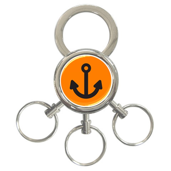 Anchor Keeper Sailing Boat 3-Ring Key Chains