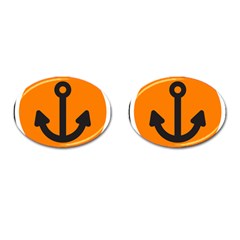 Anchor Keeper Sailing Boat Cufflinks (oval) by Celenk