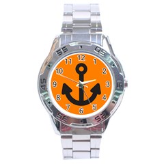 Anchor Keeper Sailing Boat Stainless Steel Analogue Watch by Celenk