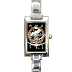 Anchor Seaman Sailor Maritime Ship Rectangle Italian Charm Watch by Celenk