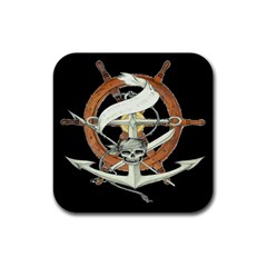 Anchor Seaman Sailor Maritime Ship Rubber Coaster (square)  by Celenk