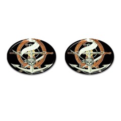 Anchor Seaman Sailor Maritime Ship Cufflinks (oval) by Celenk