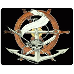 Anchor Seaman Sailor Maritime Ship Fleece Blanket (medium)  by Celenk