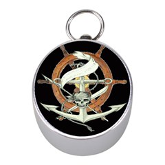 Anchor Seaman Sailor Maritime Ship Mini Silver Compasses by Celenk