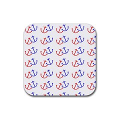 Anchors Nautical Backdrop Sea Nautical Rubber Coaster (square)  by Celenk