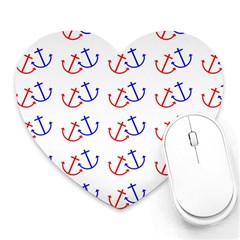 Anchors Nautical Backdrop Sea Nautical Heart Mousepads by Celenk