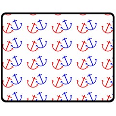 Anchors Nautical Backdrop Sea Nautical Fleece Blanket (medium)  by Celenk