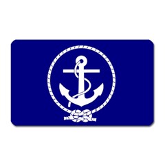 Anchor Flag Blue Background Magnet (rectangular) by Celenk