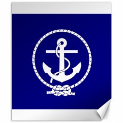 Anchor Flag Blue Background Canvas 8  X 10  by Celenk