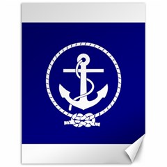 Anchor Flag Blue Background Canvas 12  X 16   by Celenk