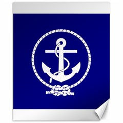 Anchor Flag Blue Background Canvas 16  X 20   by Celenk