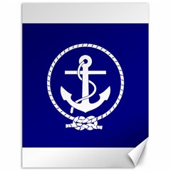 Anchor Flag Blue Background Canvas 18  X 24   by Celenk