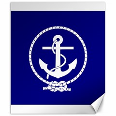 Anchor Flag Blue Background Canvas 20  X 24   by Celenk