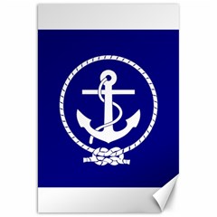 Anchor Flag Blue Background Canvas 20  X 30   by Celenk