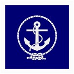 Anchor Flag Blue background Medium Glasses Cloth Front