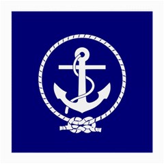 Anchor Flag Blue Background Medium Glasses Cloth (2-side) by Celenk