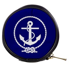 Anchor Flag Blue Background Mini Makeup Bags by Celenk