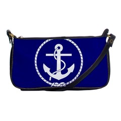 Anchor Flag Blue Background Shoulder Clutch Bags by Celenk