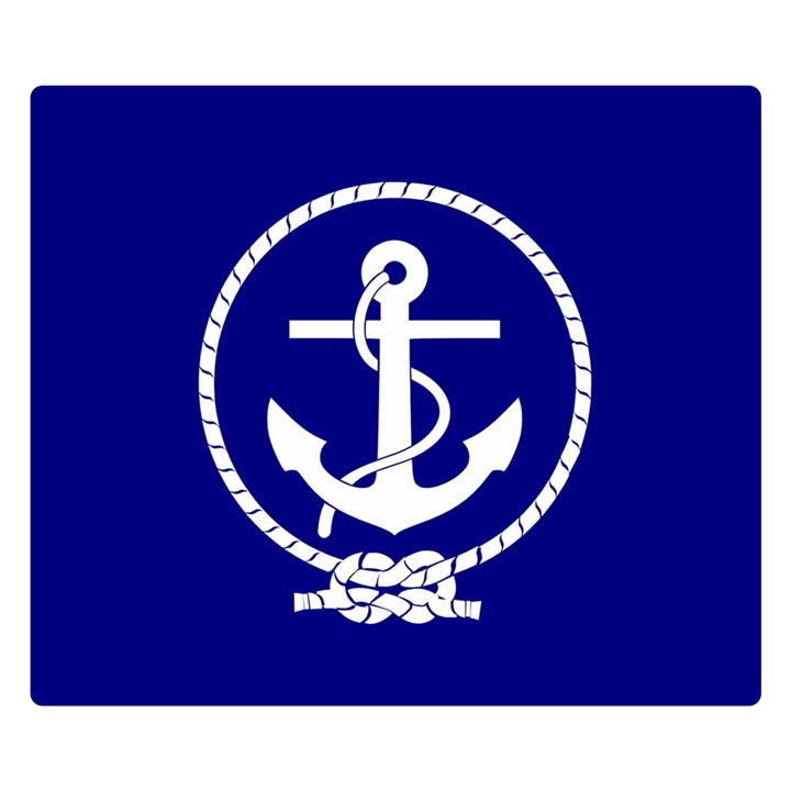 Anchor Flag Blue background Double Sided Flano Blanket (Small) 