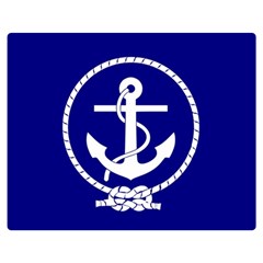 Anchor Flag Blue Background Double Sided Flano Blanket (medium)  by Celenk