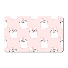 Pattern Cat Pink Cute Sweet Fur Magnet (rectangular) by Celenk