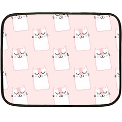 Pattern Cat Pink Cute Sweet Fur Fleece Blanket (mini) by Celenk