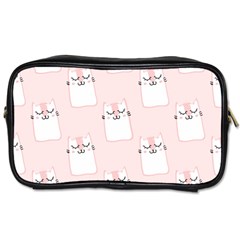 Pattern Cat Pink Cute Sweet Fur Toiletries Bags by Celenk