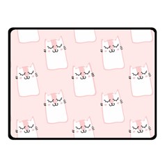 Pattern Cat Pink Cute Sweet Fur Fleece Blanket (small) by Celenk