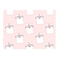 Pattern Cat Pink Cute Sweet Fur Double Sided Flano Blanket (mini)  by Celenk