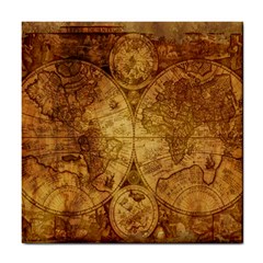 Map Of The World Old Historically Tile Coasters by Celenk