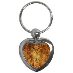 Map Of The World Old Historically Key Chains (Heart) 