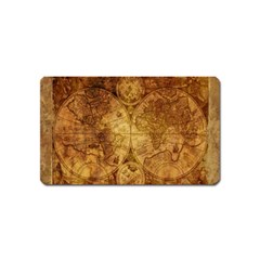 Map Of The World Old Historically Magnet (name Card) by Celenk