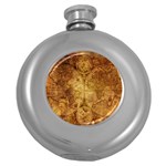 Map Of The World Old Historically Round Hip Flask (5 oz) Front