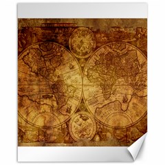 Map Of The World Old Historically Canvas 16  x 20  