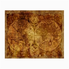 Map Of The World Old Historically Small Glasses Cloth (2-side) by Celenk