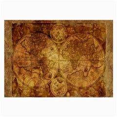 Map Of The World Old Historically Large Glasses Cloth (2-side) by Celenk