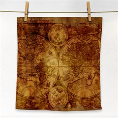 Map Of The World Old Historically Face Towel