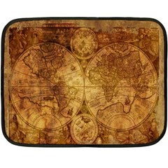 Map Of The World Old Historically Fleece Blanket (Mini)