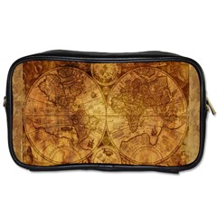 Map Of The World Old Historically Toiletries Bags