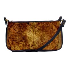 Map Of The World Old Historically Shoulder Clutch Bags by Celenk