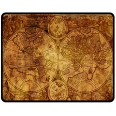 Map Of The World Old Historically Fleece Blanket (medium)  by Celenk