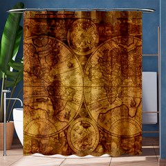 Map Of The World Old Historically Shower Curtain 60  X 72  (medium)  by Celenk