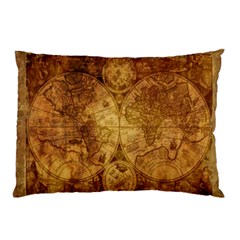 Map Of The World Old Historically Pillow Case (two Sides) by Celenk