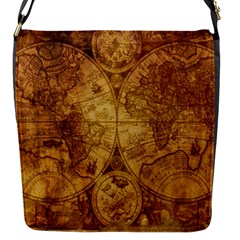 Map Of The World Old Historically Flap Messenger Bag (S)