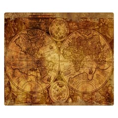 Map Of The World Old Historically Double Sided Flano Blanket (small)  by Celenk