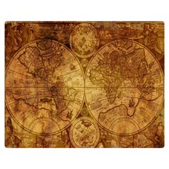 Map Of The World Old Historically Double Sided Flano Blanket (Medium) 