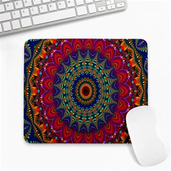 Kaleidoscope Mandala Pattern Large Mousepads by Celenk