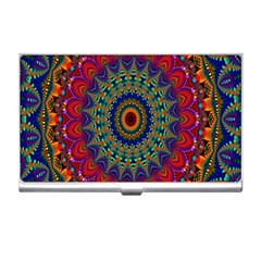 Kaleidoscope Mandala Pattern Business Card Holders by Celenk