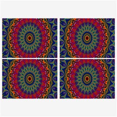 Kaleidoscope Mandala Pattern Belt Buckles by Celenk